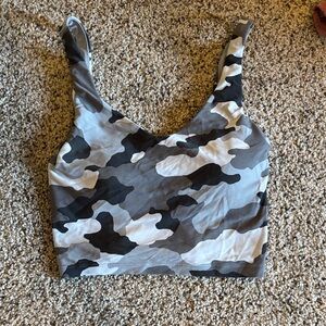 Camouflage Print Women's Sports Top